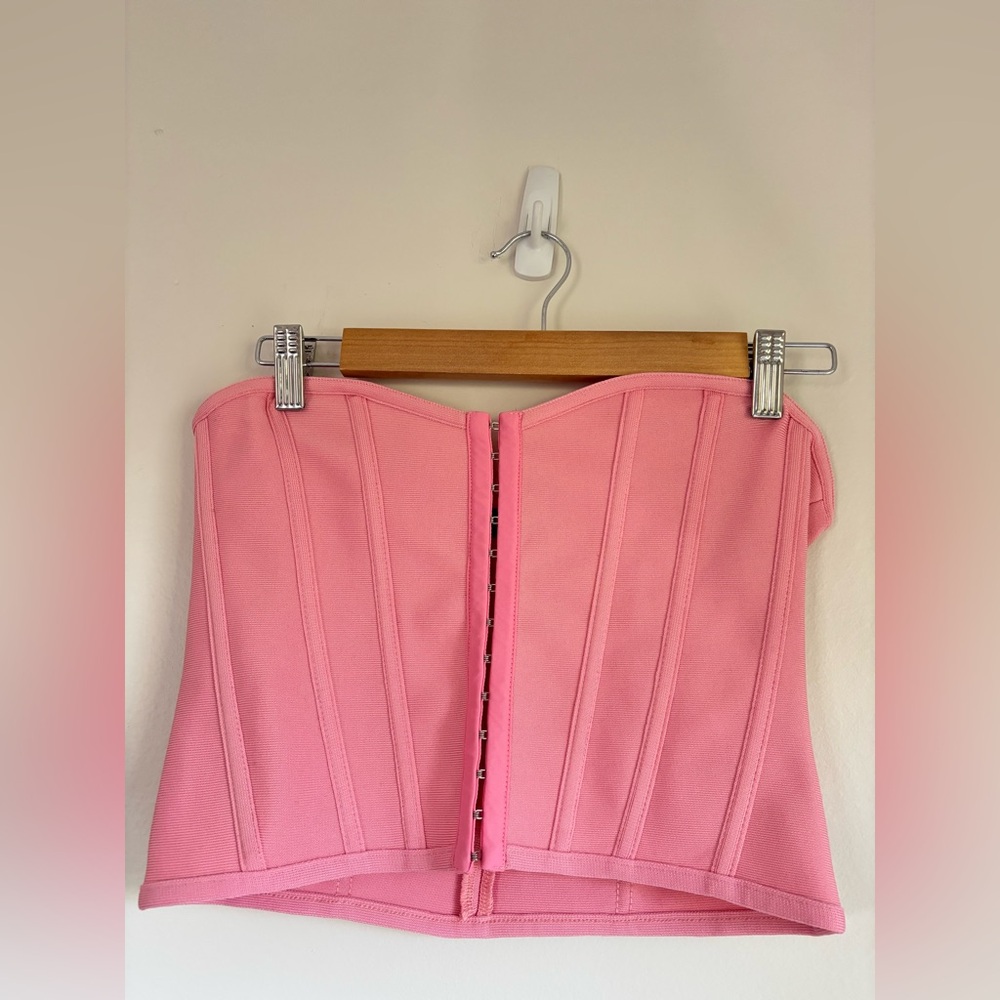 PLT Strapless Pink Corset Top